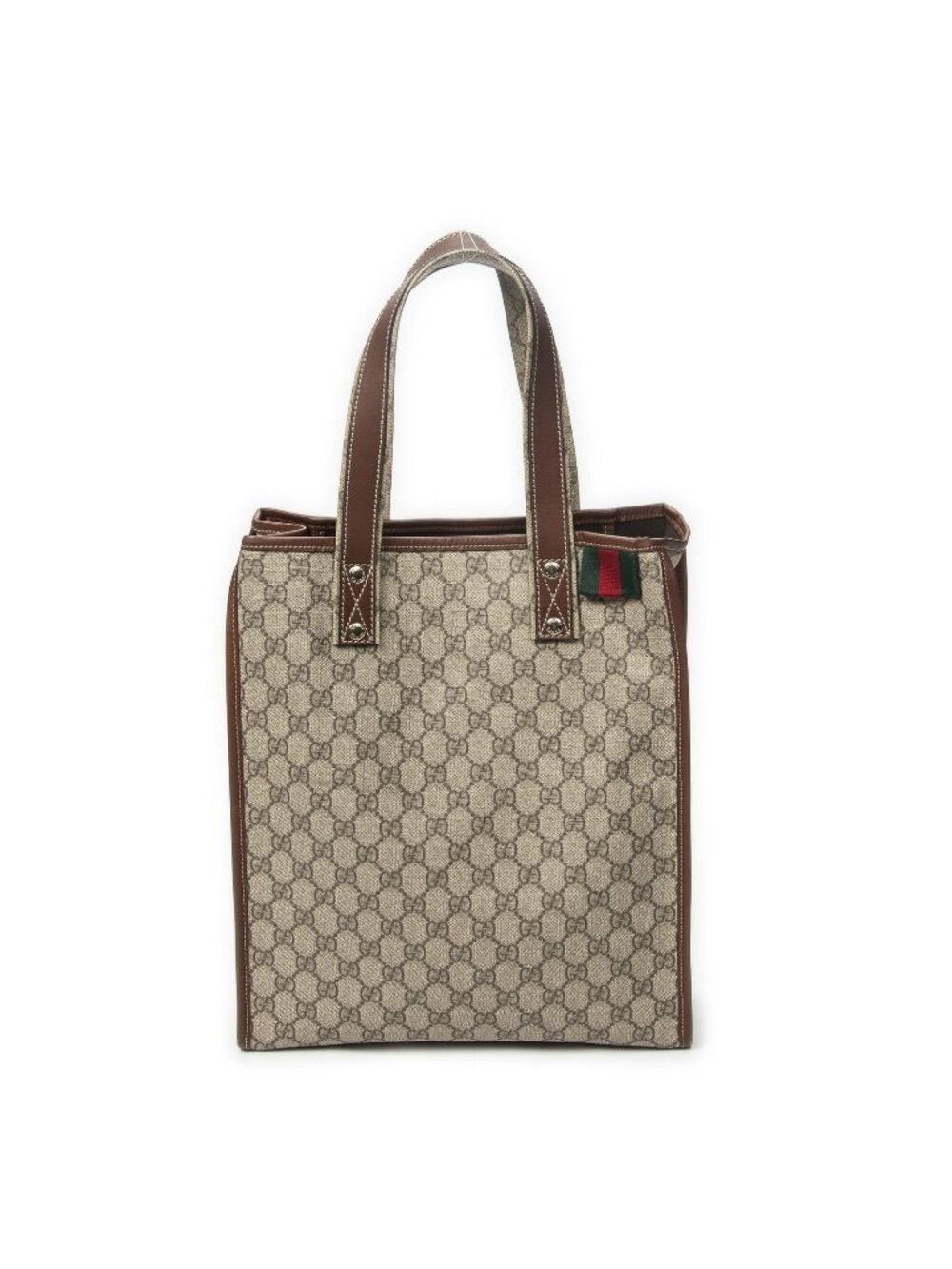 Gucci Vertical Tote Brown Beige Supreme Canvas